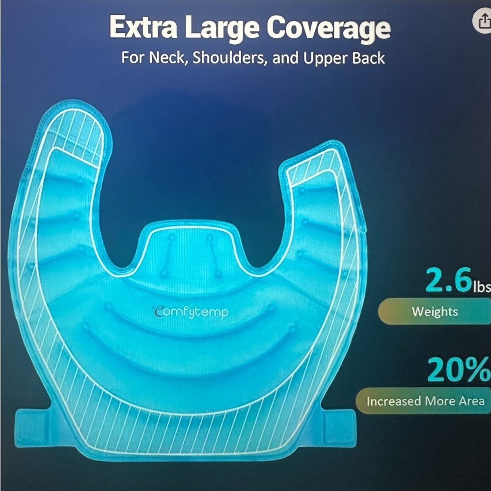 Comfytemp Extra Large Neck & Shoulder Cooling Pad - Teal size medium